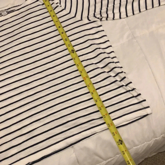 J. Crew Women's Boatneck Navy and White Striped Shirt Size Large - Picture 6 of 7